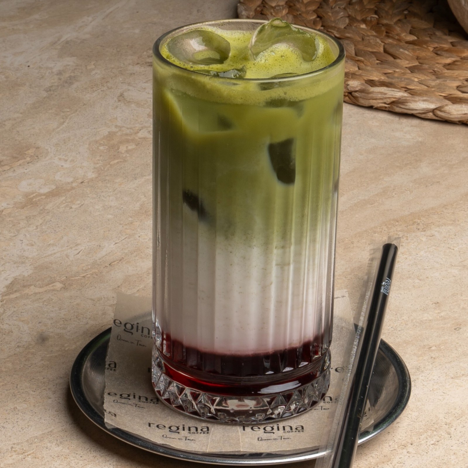 Iced Strawberry Matcha Latte
