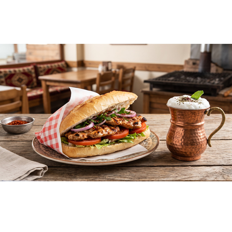 Ekmek Arası Tavuk Şiş + Ayran