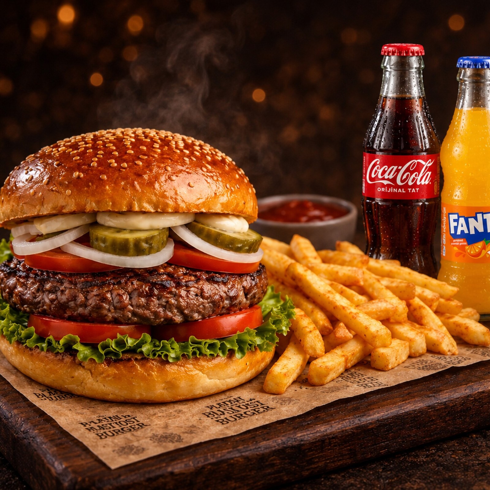 Hamburger, İçecek Menü