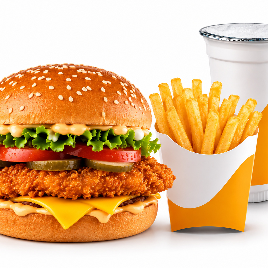 Tekli Tavuk Burger Menü