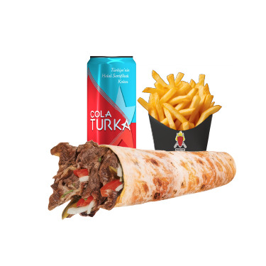 Et Dürüm Menü (80 g) + Patates + Cola Turka