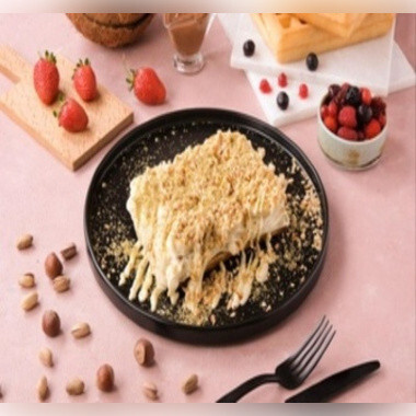 Beyaz Çikolatalı Muzlu Waffle(Büyük Boy Hamur)