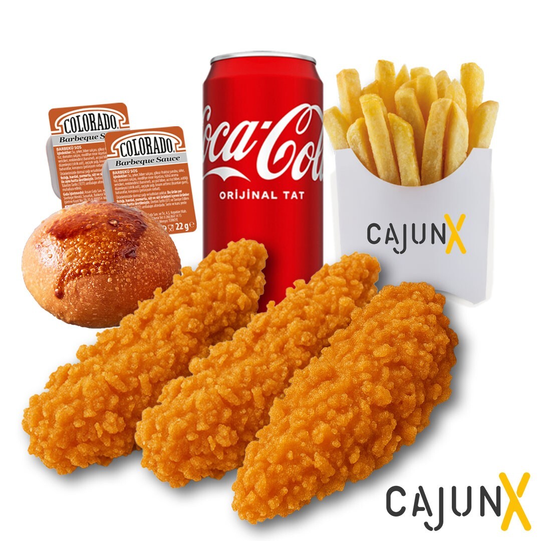 CajunX 3'lü Tenders Menü