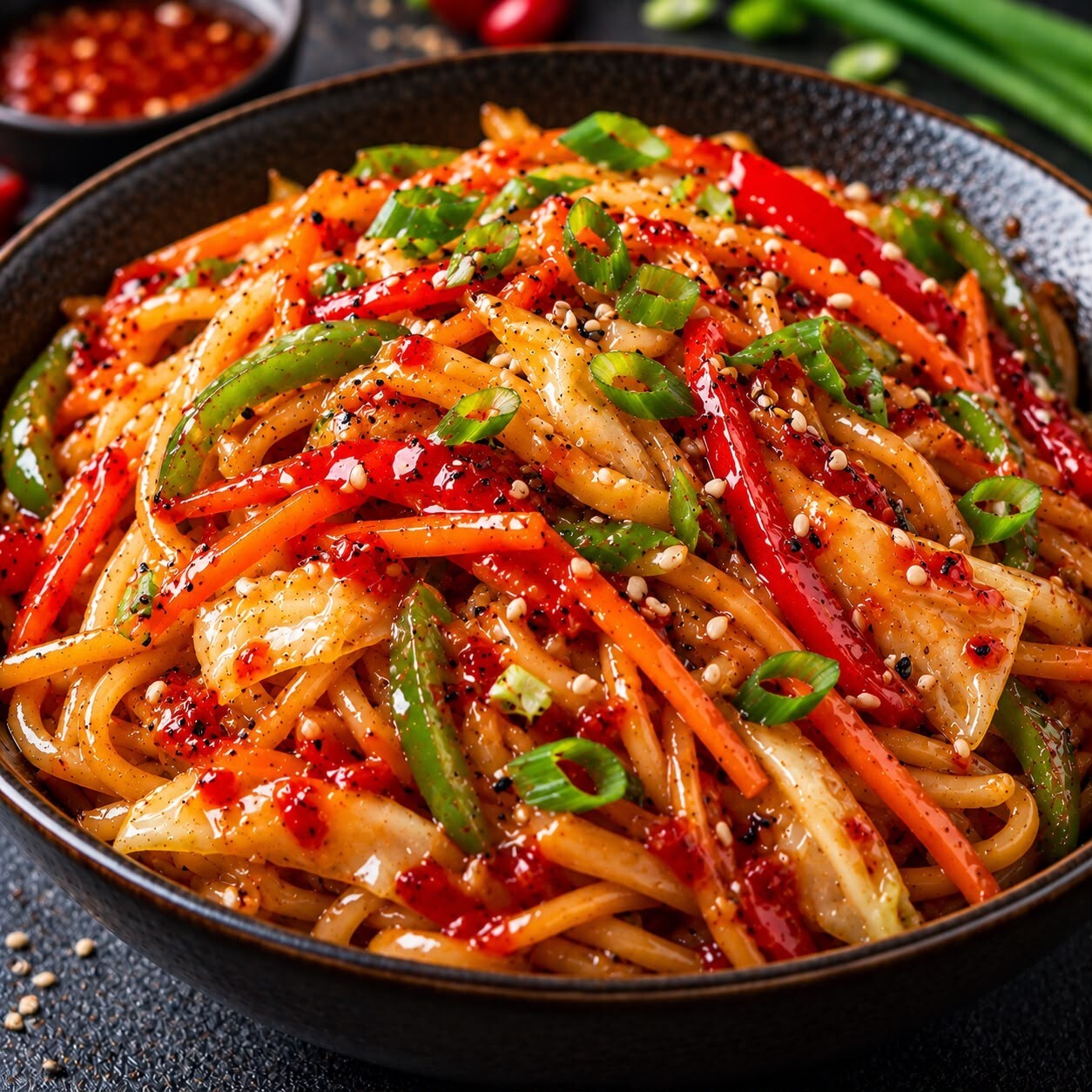 Sweet Chili Sebzeli Noodle