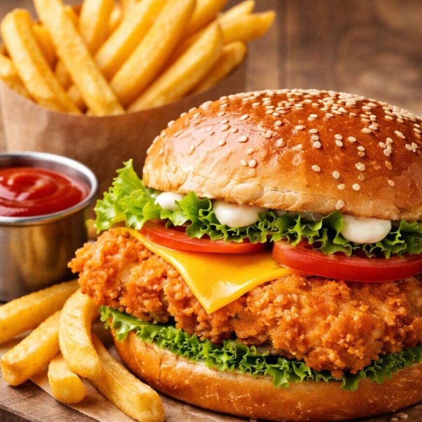 Tavuk Burger (Büyük Boy)