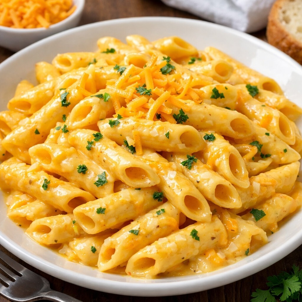 Cheddar Soslu Kremalı Penne