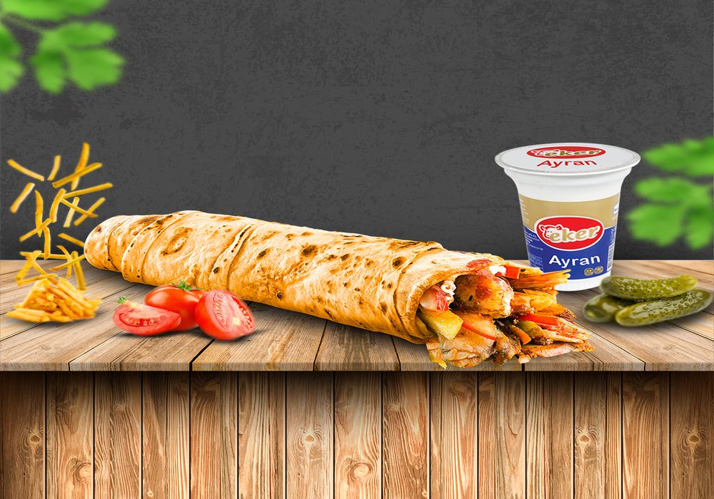 Tavuk Döner Dürüm + Sütaş Ayran (17 cl.)