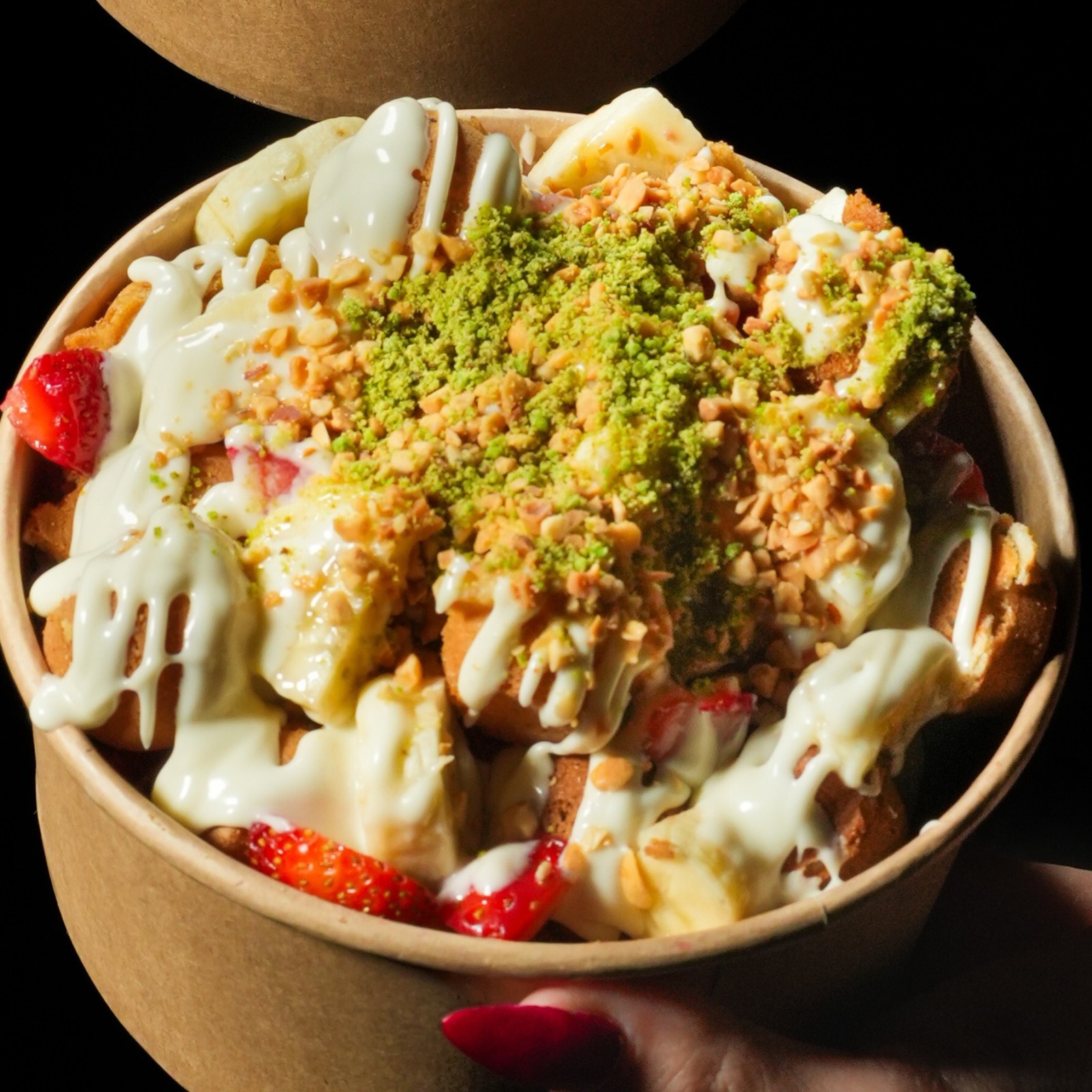 Beyaz Çikolatalı Waffle