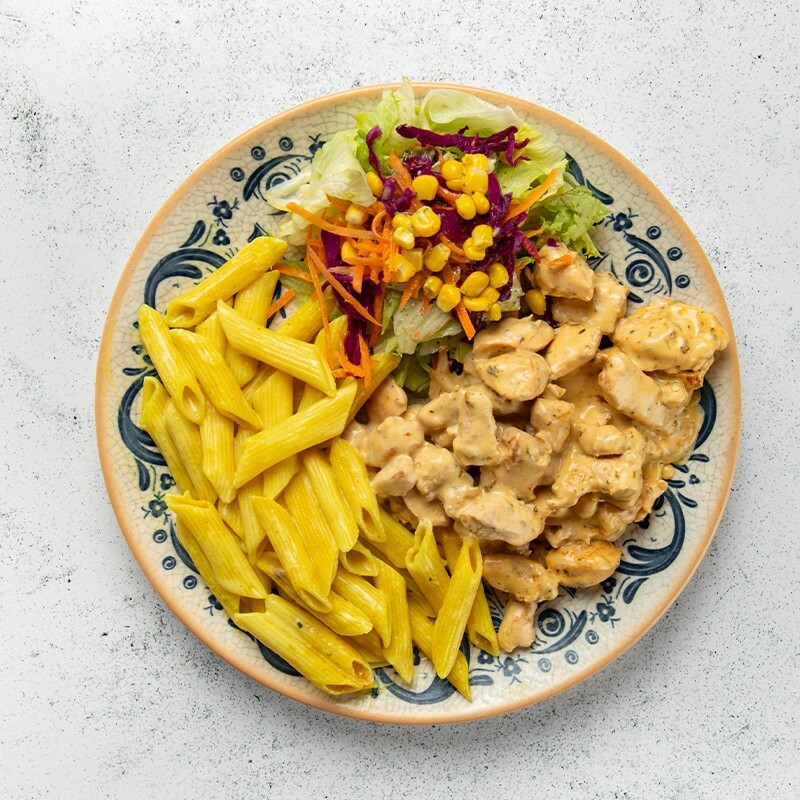 Acılı Cheddar Soslu Tavuk (1014,464 KCal)