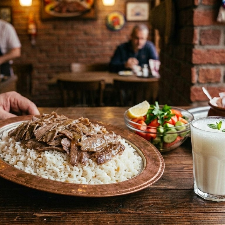 Pilav Üstü Et Döner Menü