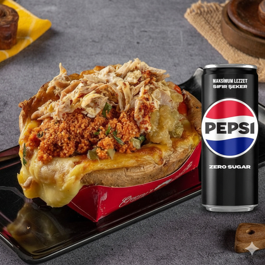 Grannys Waffle Kumpir & Pepsi Max
