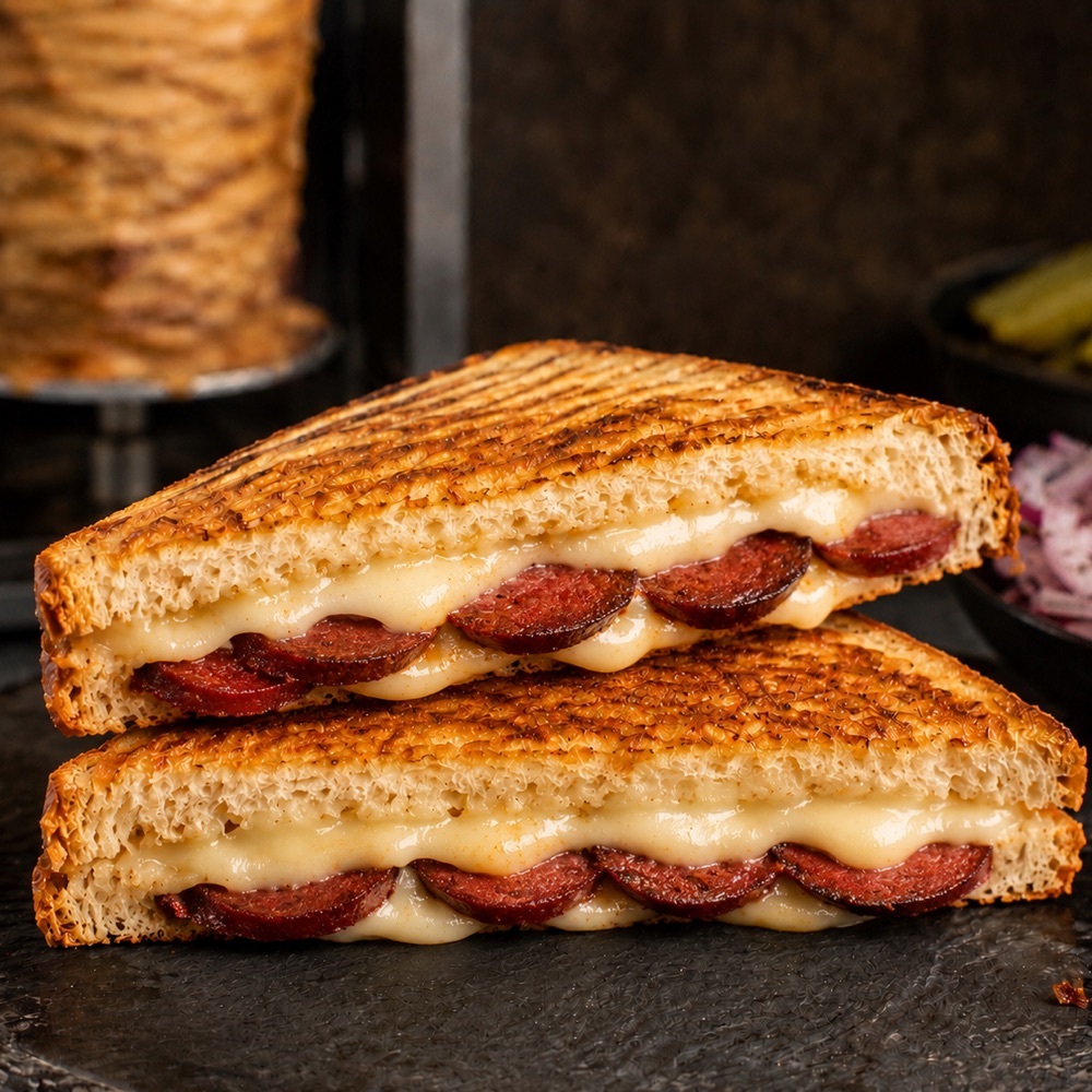 Sucuklu kaşarlı tost