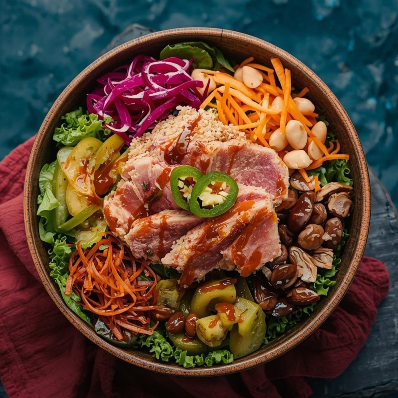 Hot Red Pepper Tuna Fish Bowl