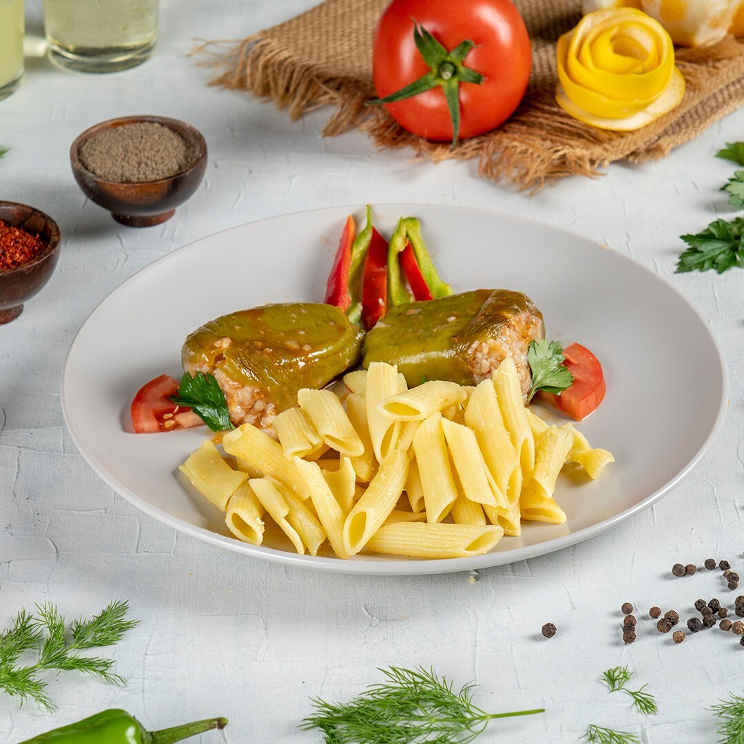 Etli Biber Dolma & Makarna 450 GR.