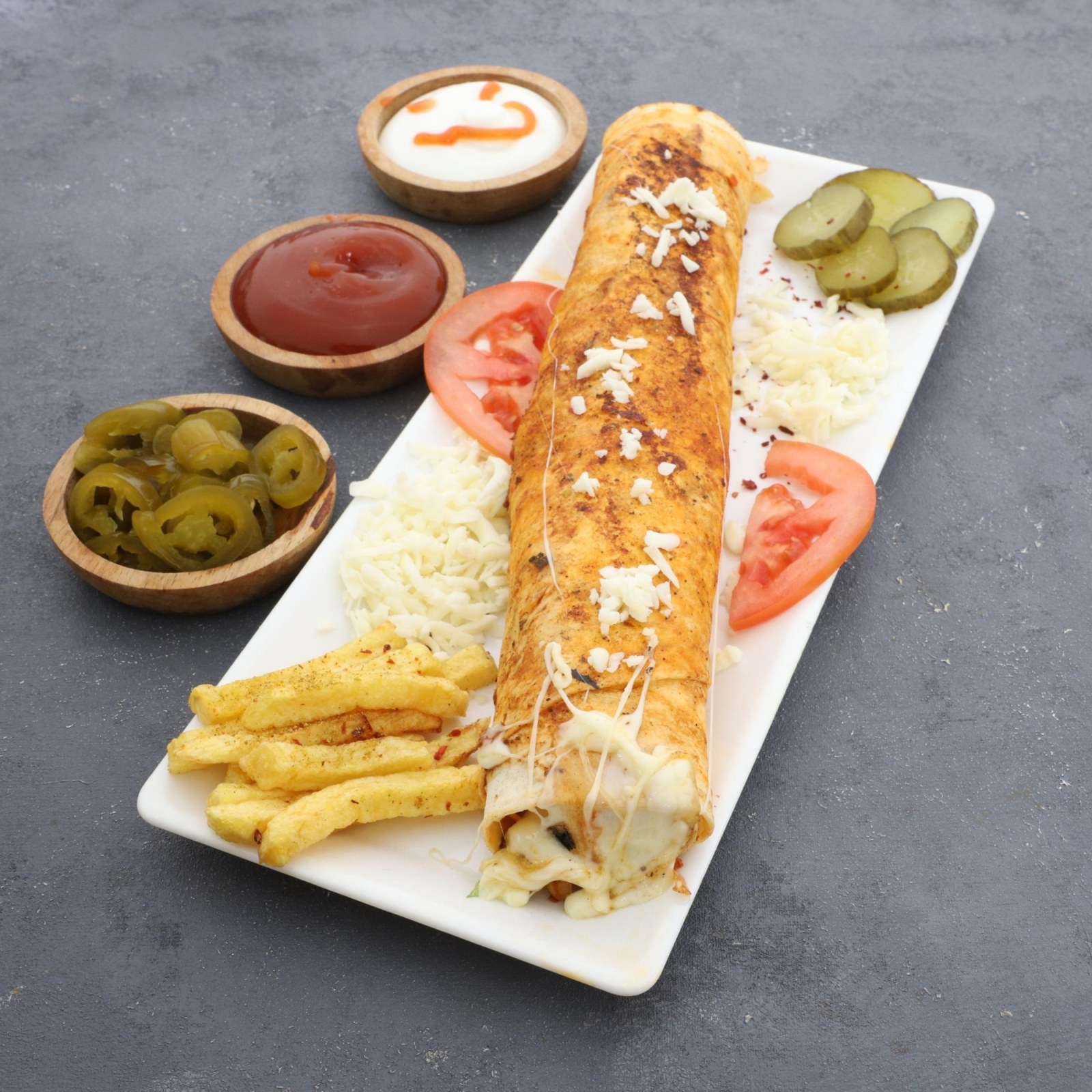 Kaşarlı Soslu Dürüm Döner