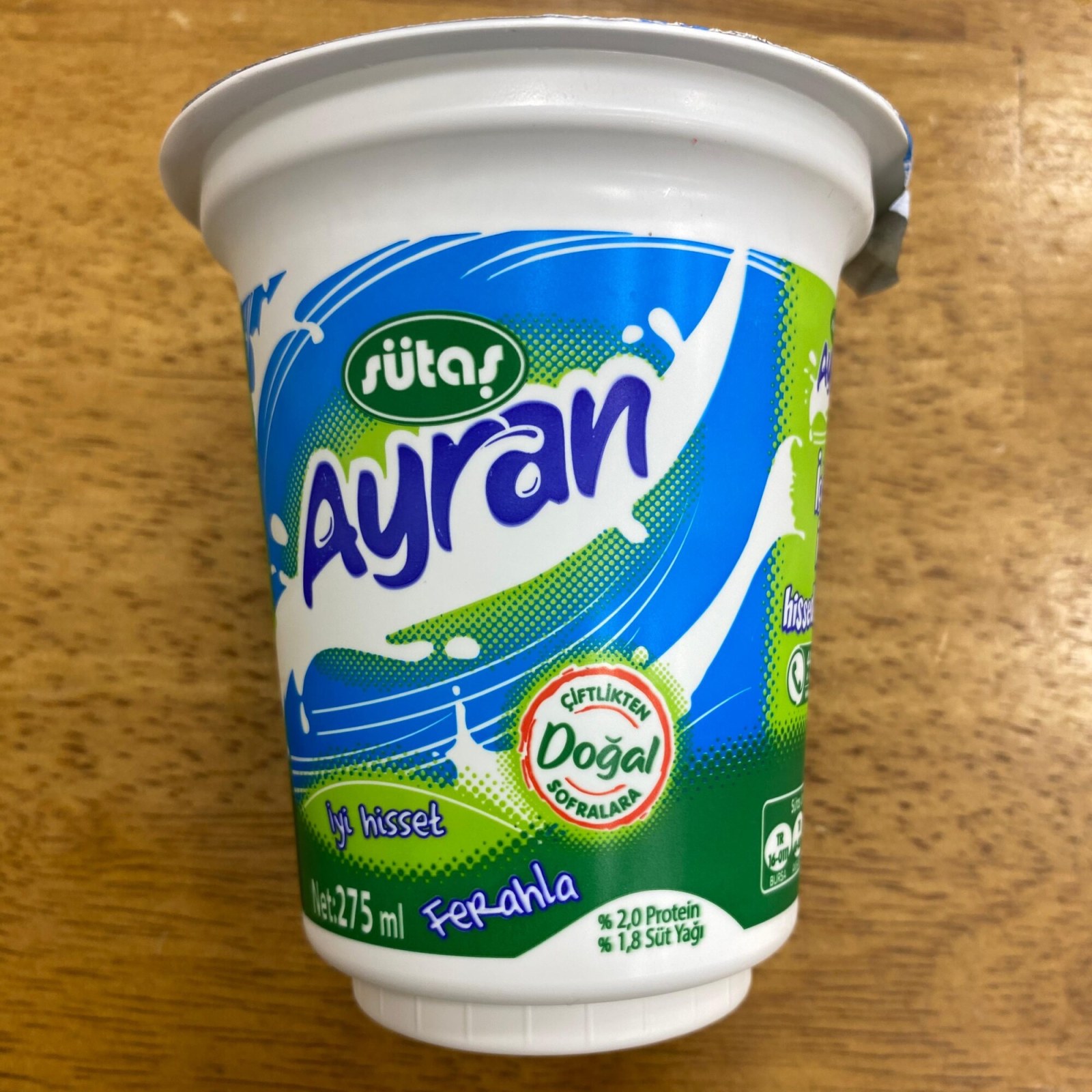 sütaş kapalı kutu ayran (275ml