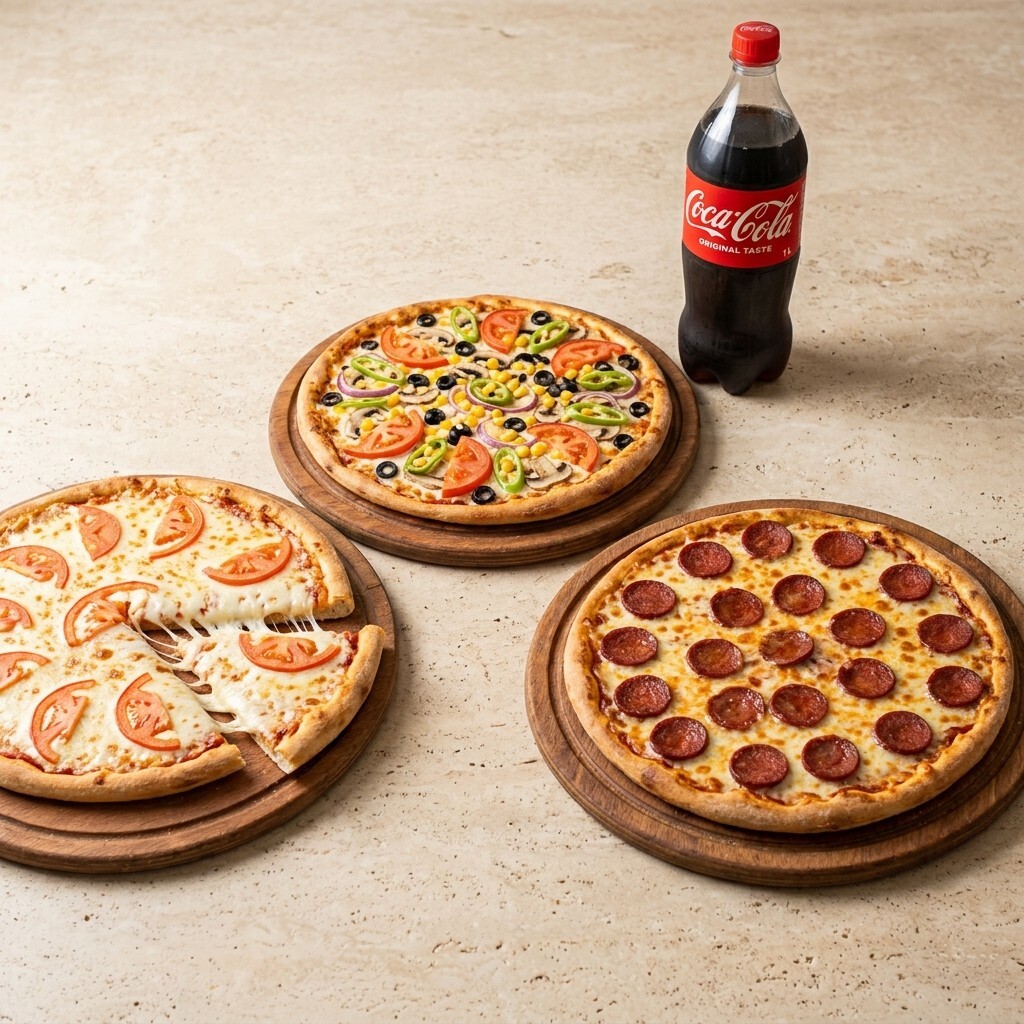 3'lü Pizza (Büyük Boy) Menü