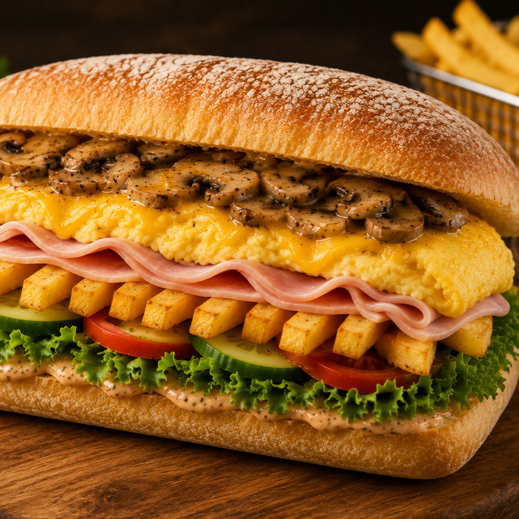 Kaşarlı Yumurtalı Ciabatta Sandviç