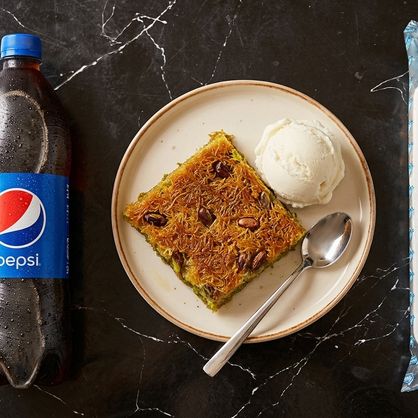 Fıstıklı Kadayıf 500 Gr + 1 Lt Pepsi + 500 Maraş Dondurma