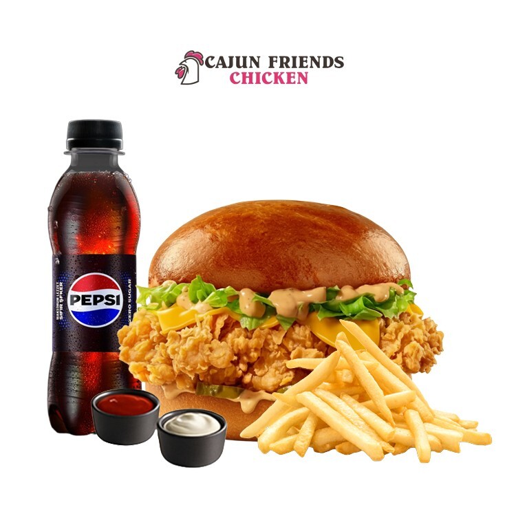 Tenders Cehssy Burger Menü