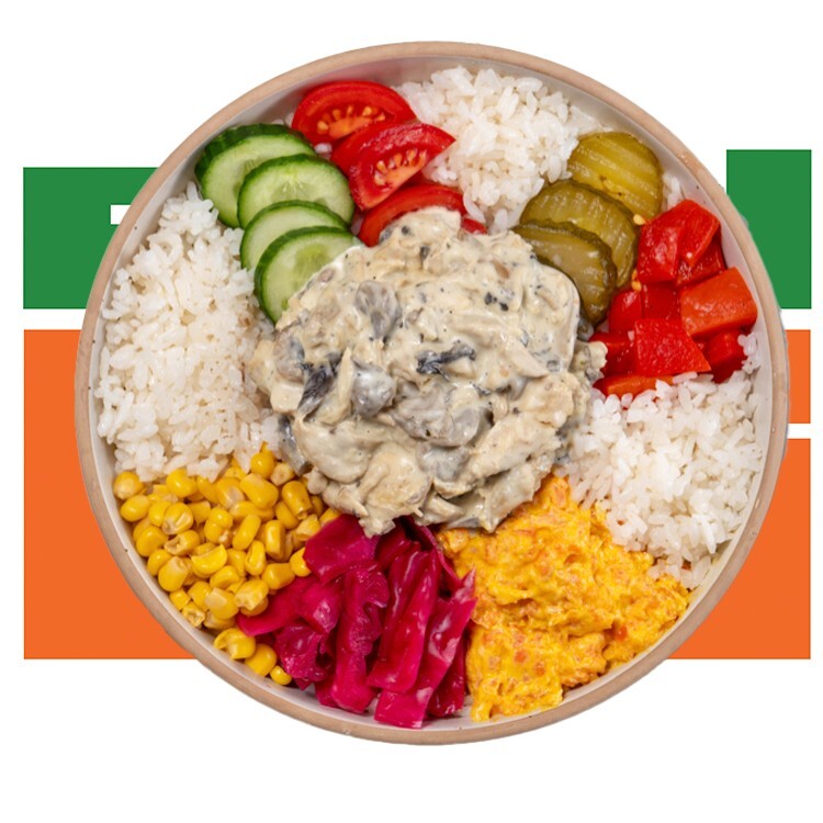 Kremalı Mantarlı Street Bowl