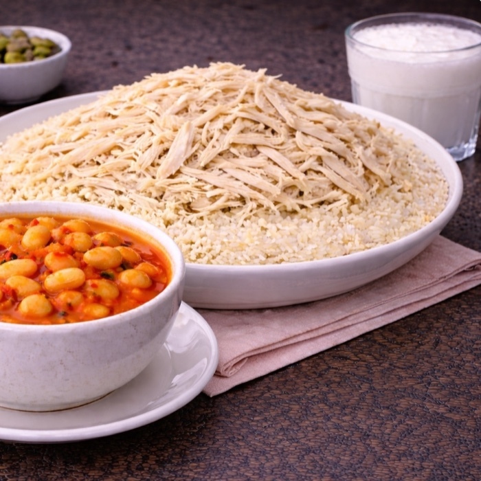 Tavuklu Pilav + Kuru Fasulye + Açık Ayran