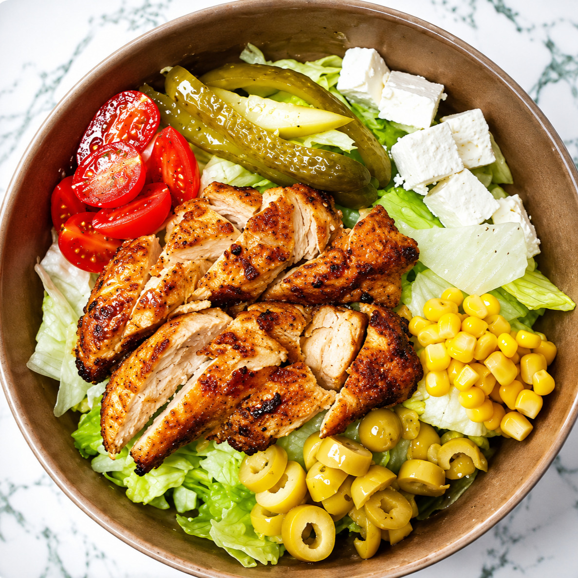 Sporcu Izgara Sezar Salata