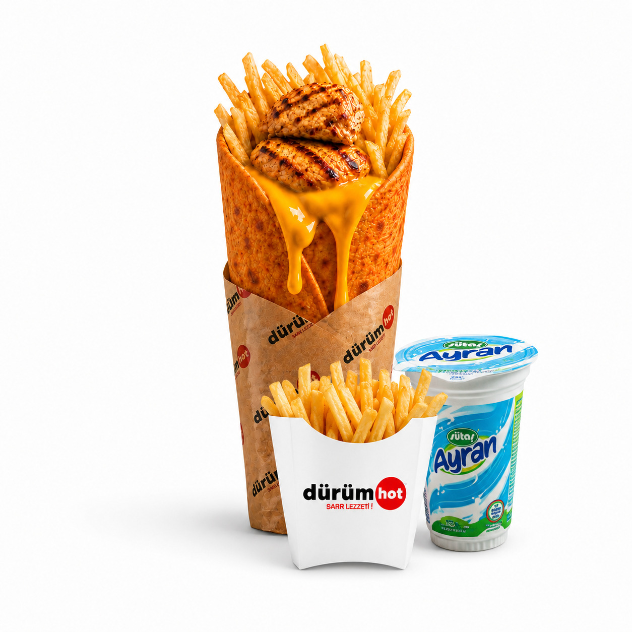 Eko Cheddarlı Tavuk Şiş Menü