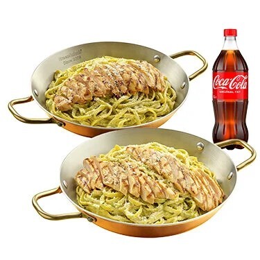 Fettucini Pirzola + Fettucini Tavuk Fileto + 1 lt. Coca Cola