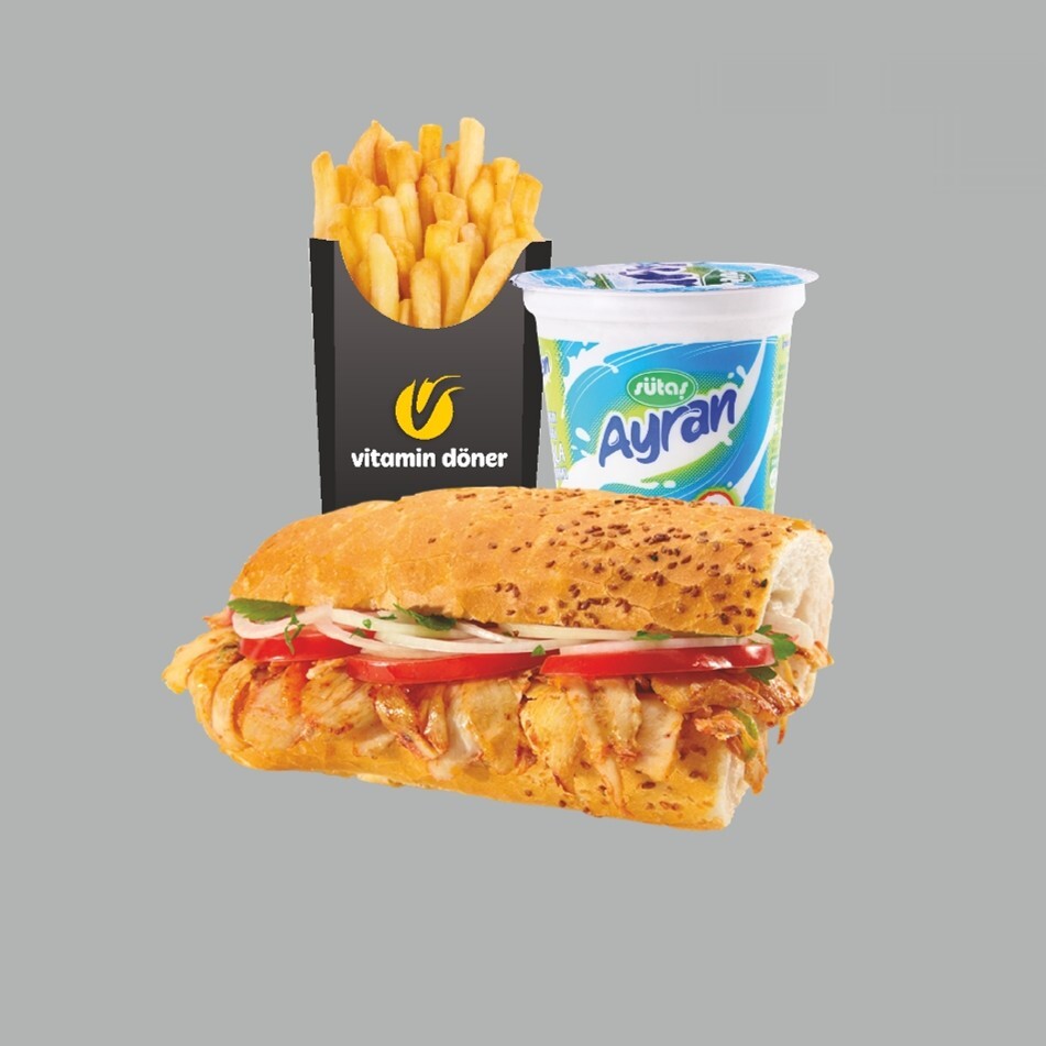 Yarım Ekmek Tavuk Menü ( 80 gr )