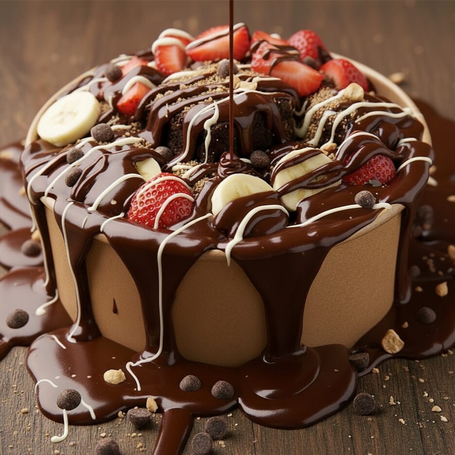 Dark Meyveli Brownie Bowl Large