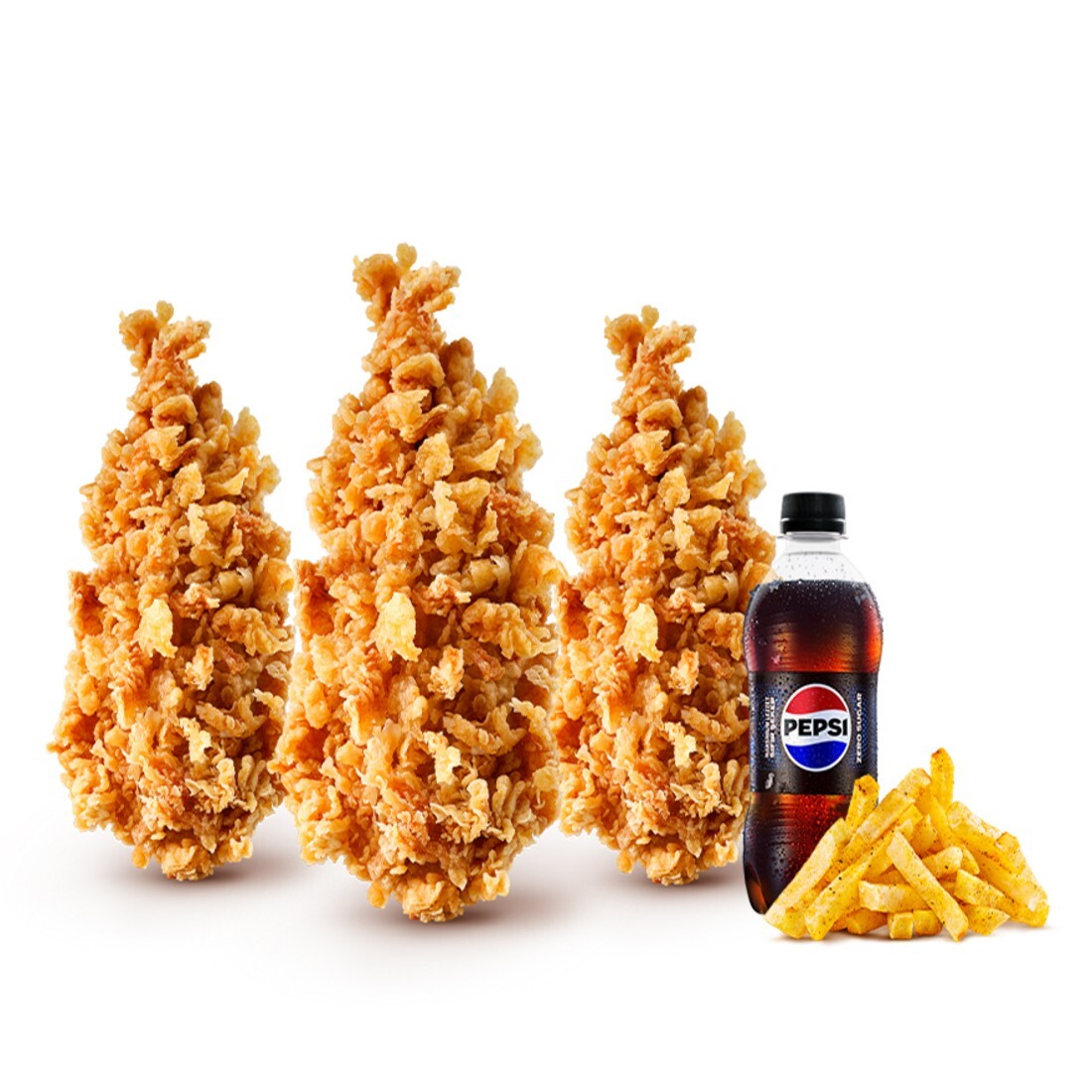 Crunchy Big Çıtır Tavuk Tenders Menü (3 Adet)