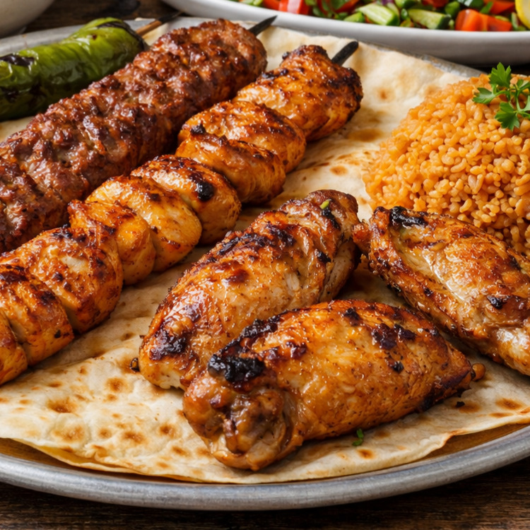 Kanat+Tavuk Şiş+Adana+Ayran