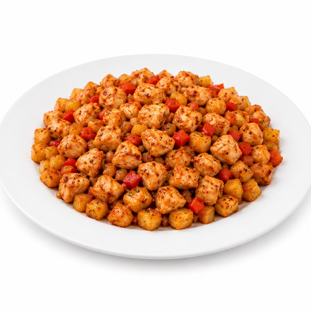 Kuşbaşı Tavuklu Patates Kızartması