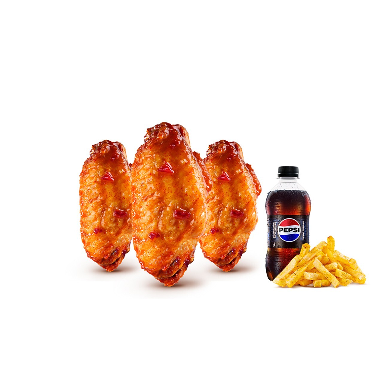 Sweet Chili Wings Soslu Tavuk Kanat Menü (3 Adet)