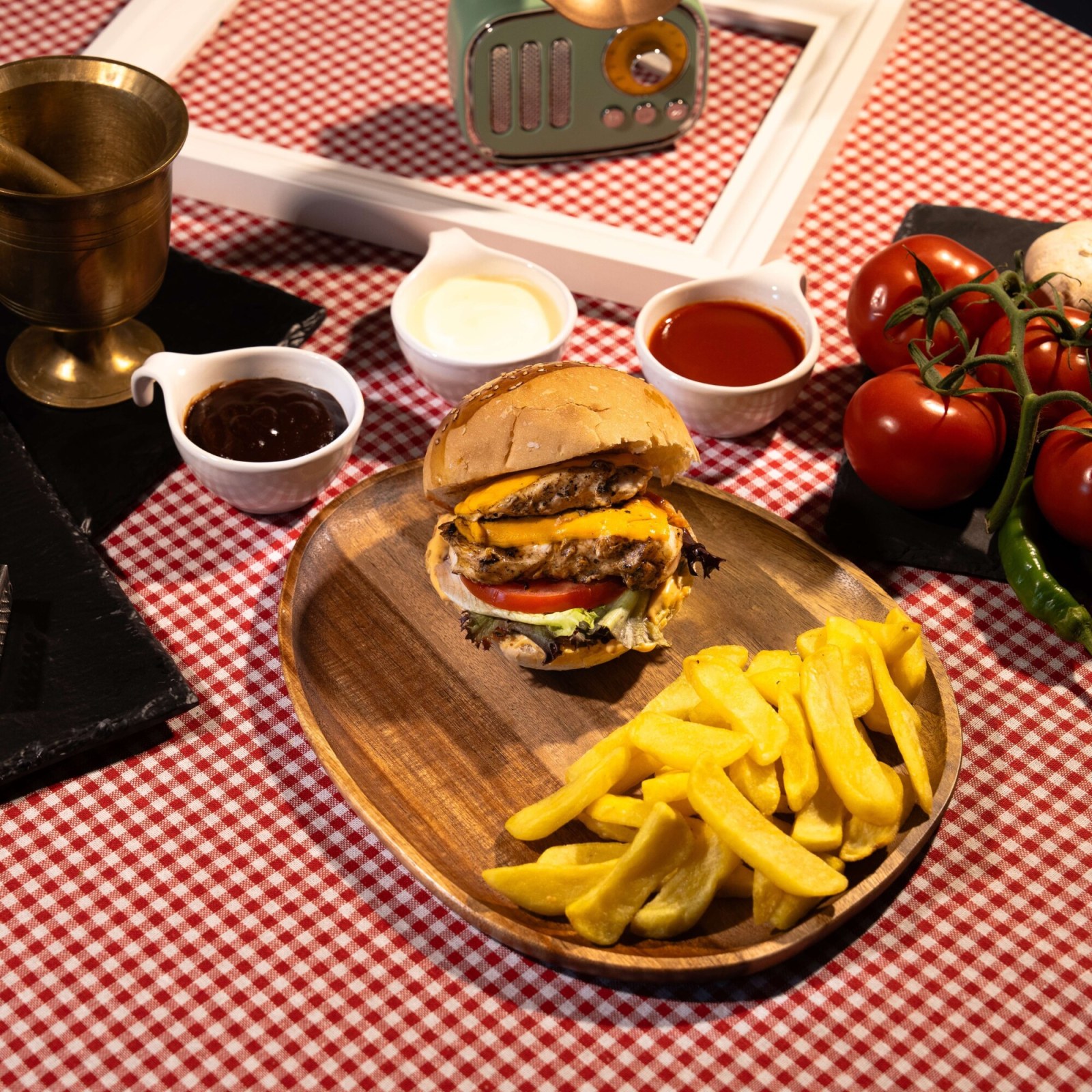 Double Tavuk Burger