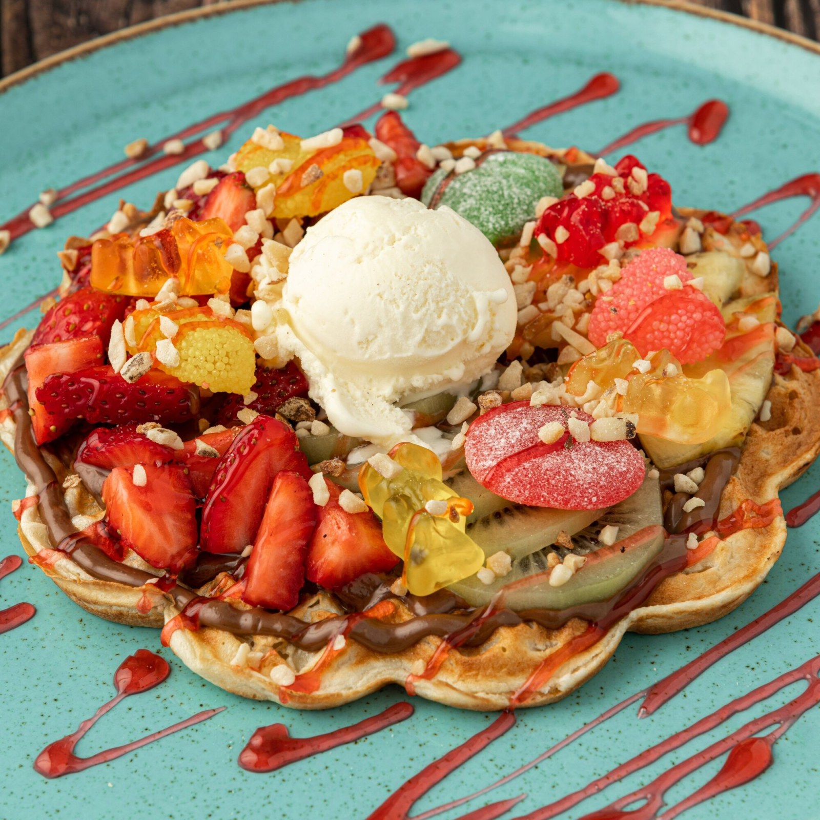 Çilek Tutkusu Bubble Waffle