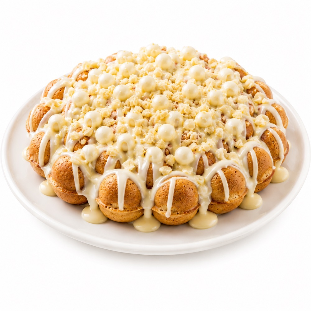 Beyaz Çikolatalı Baloncuk Waffle