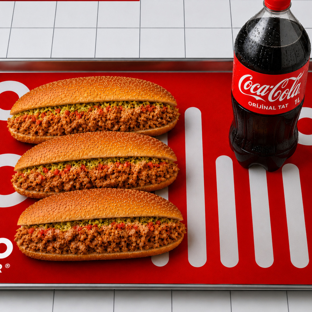 3 Ekmek Arası Tavuk Döner & 1 Lt Kola