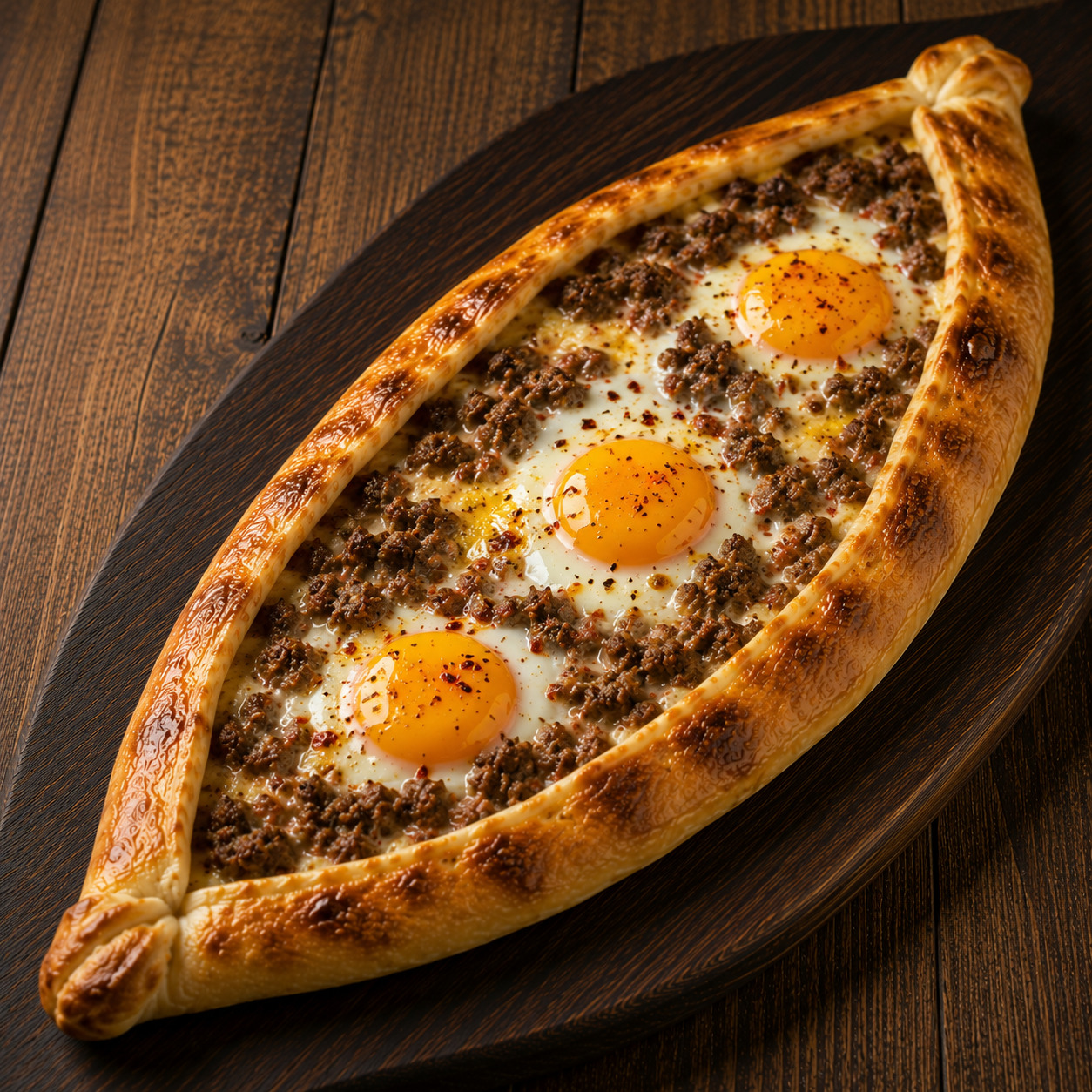 Kıymalı Yumurtalı Pide