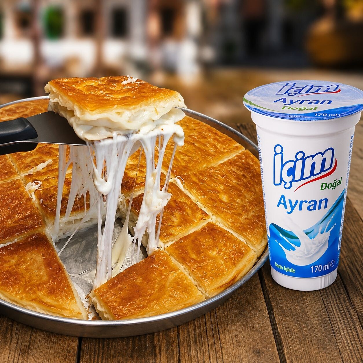 Su Böreği (1 Dilim) + 170 ml Ayran