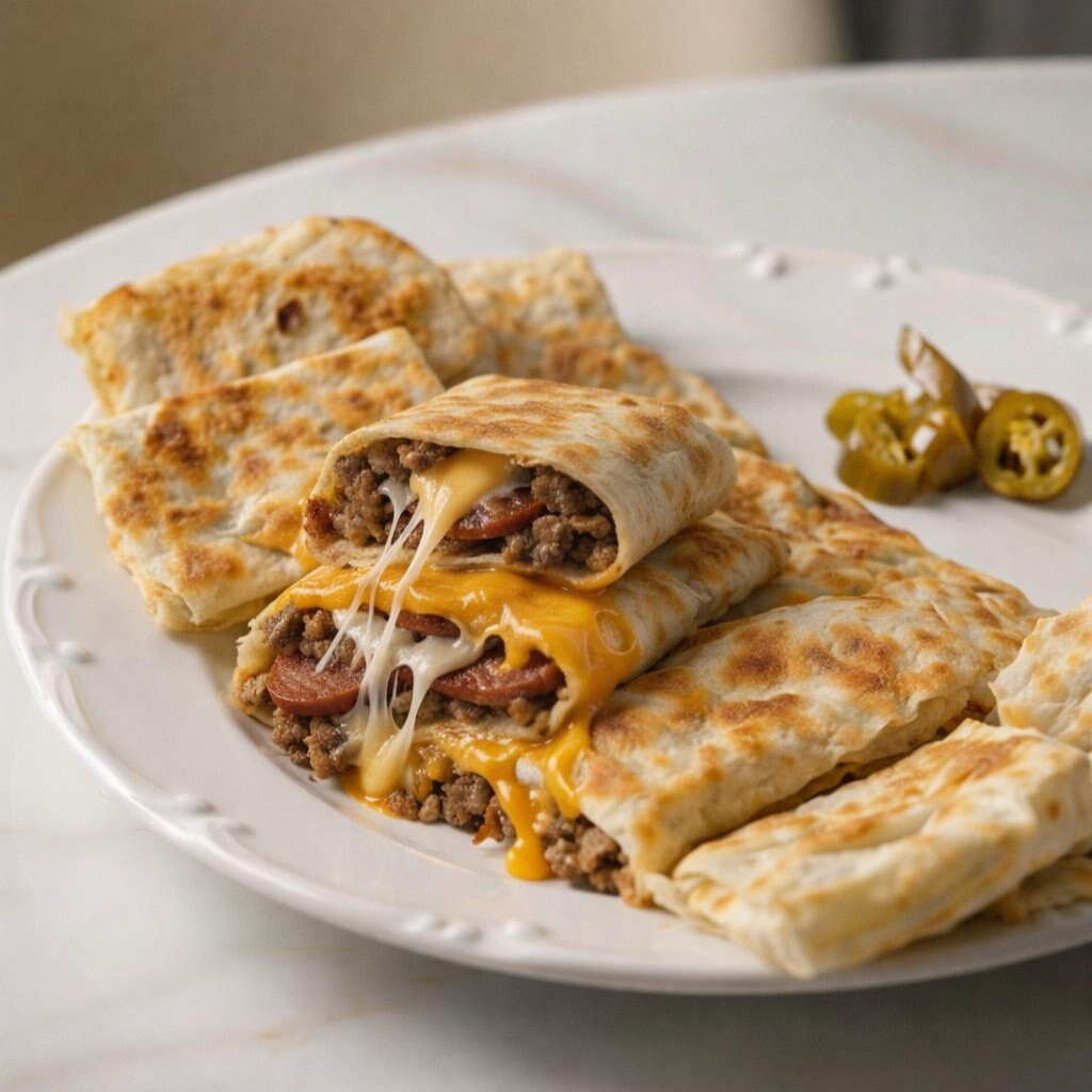 Kıymalı Sucuklu Cheddarlı Gözleme