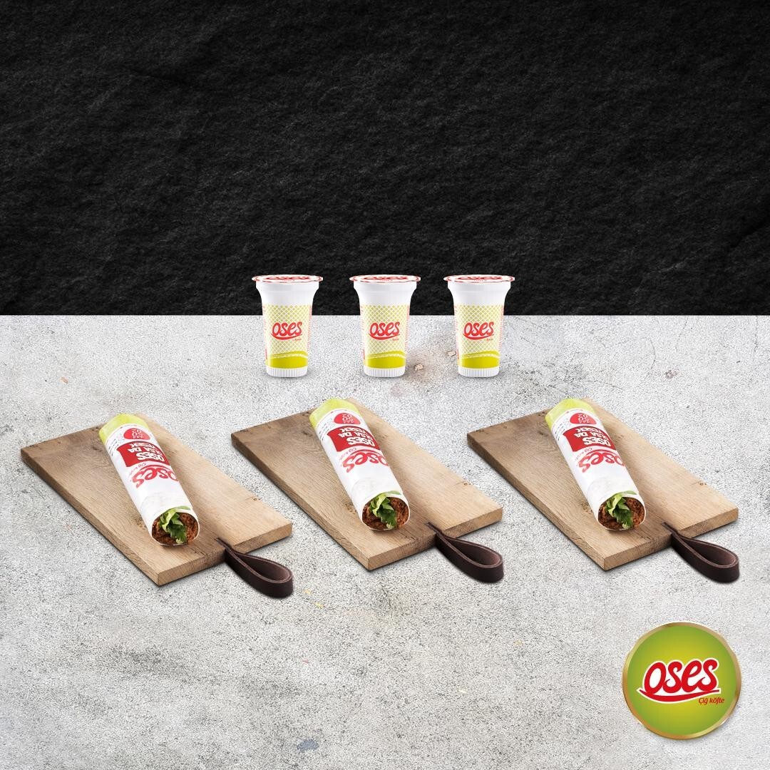 3'lü Çiğ Köfte Dürüm Menü