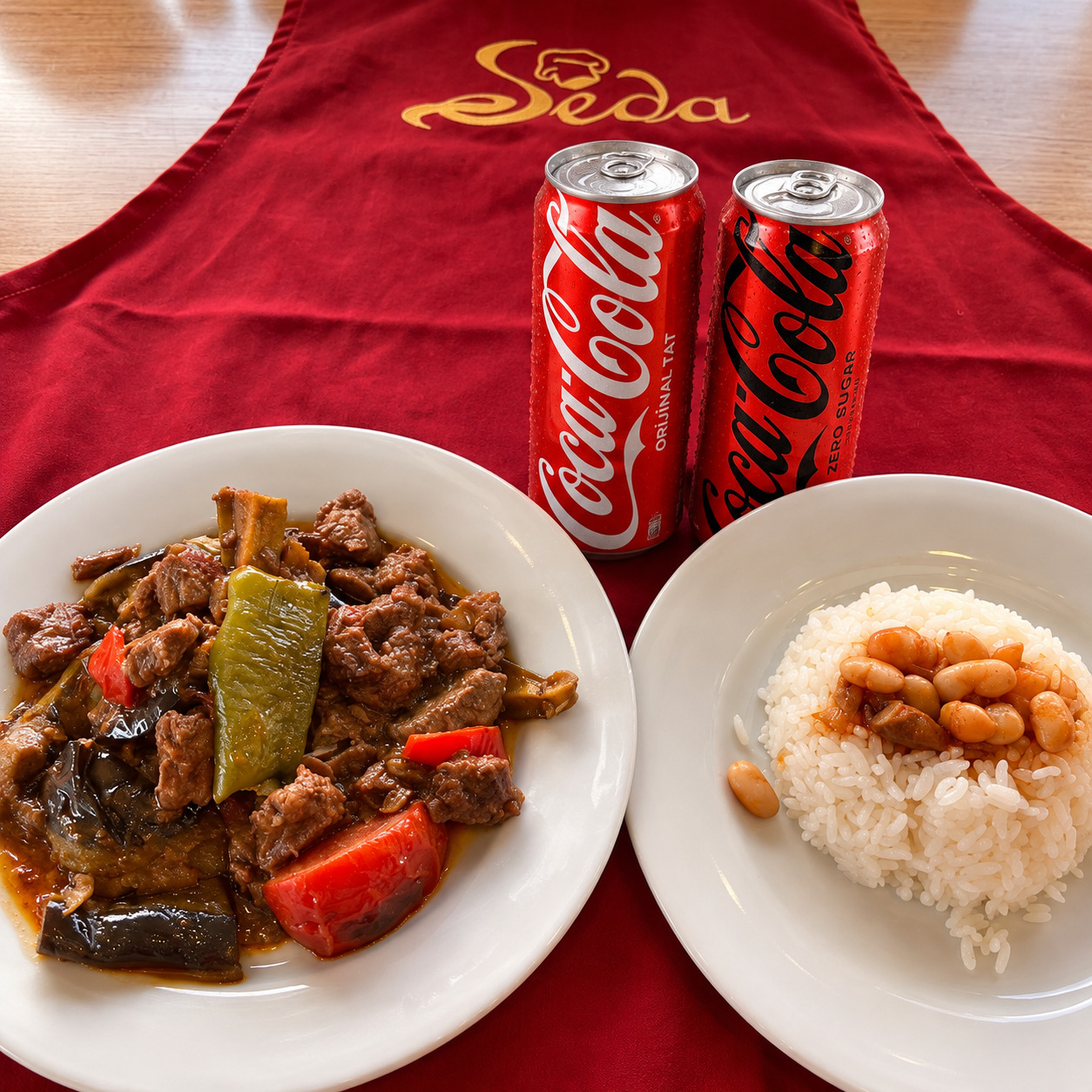 Patlıcan Kebabı + Pirinç Pilavı + Coca-Cola 330 ml