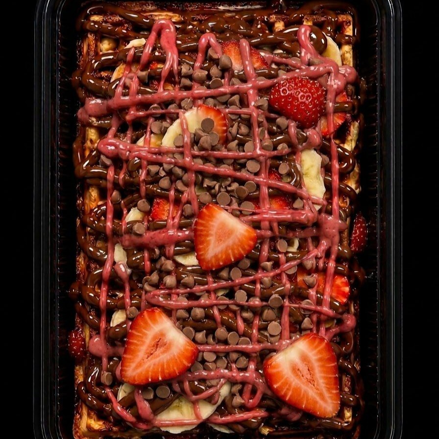 Çilekli Waffle Tabak