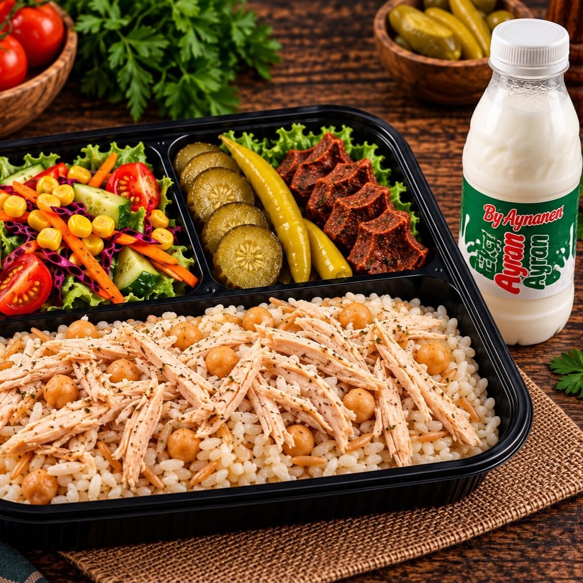 250gr Tavuklu Pilav+ Yayık ayranı 255ml