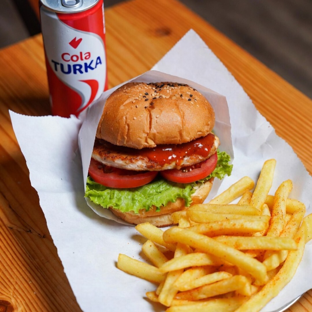 Acılı Mezopotamya alevi Tavuk Burger Menü