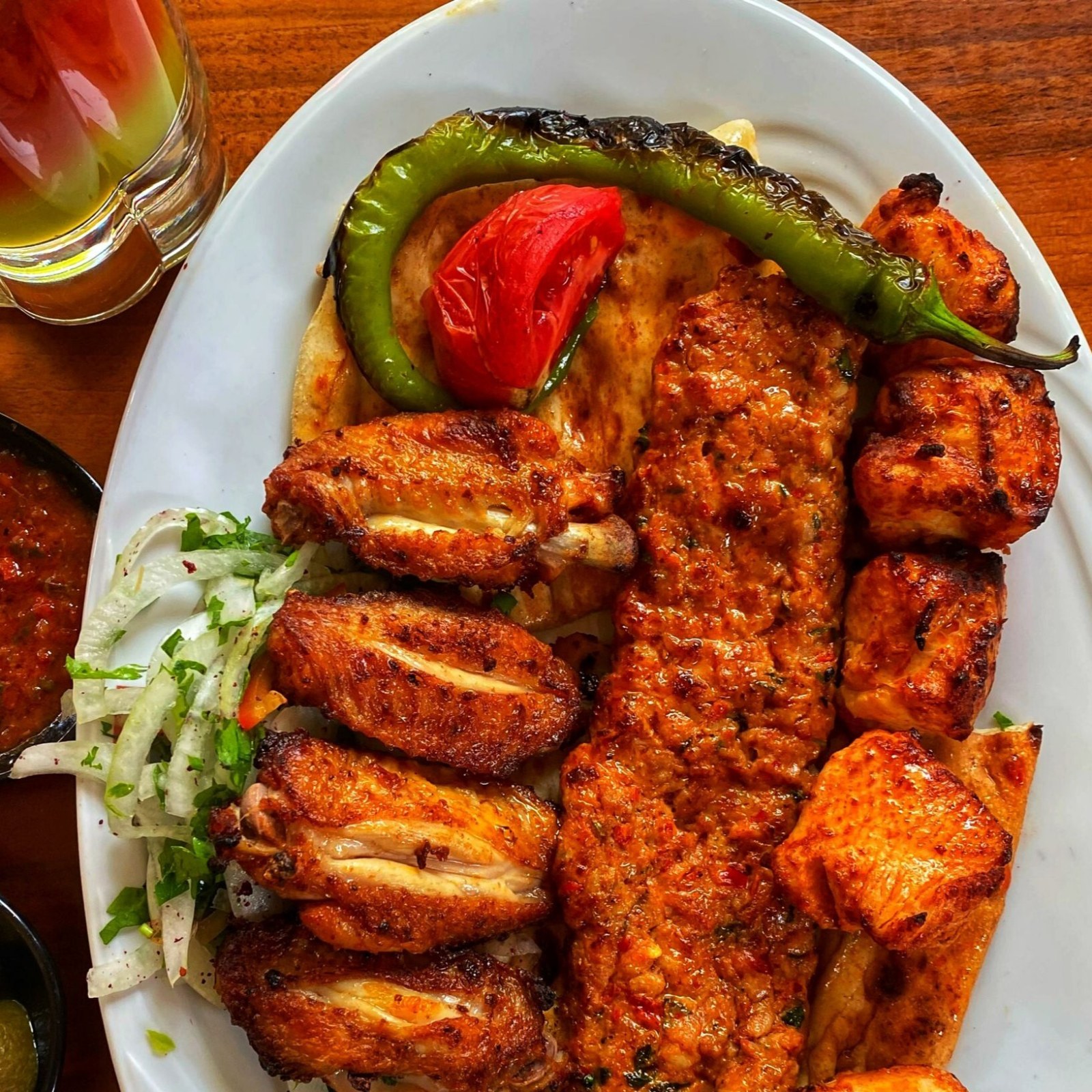 Kanat+Tavuk Şiş+Adana+Ayran