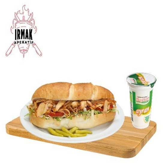 Ekmek Arası Döner + Ayran