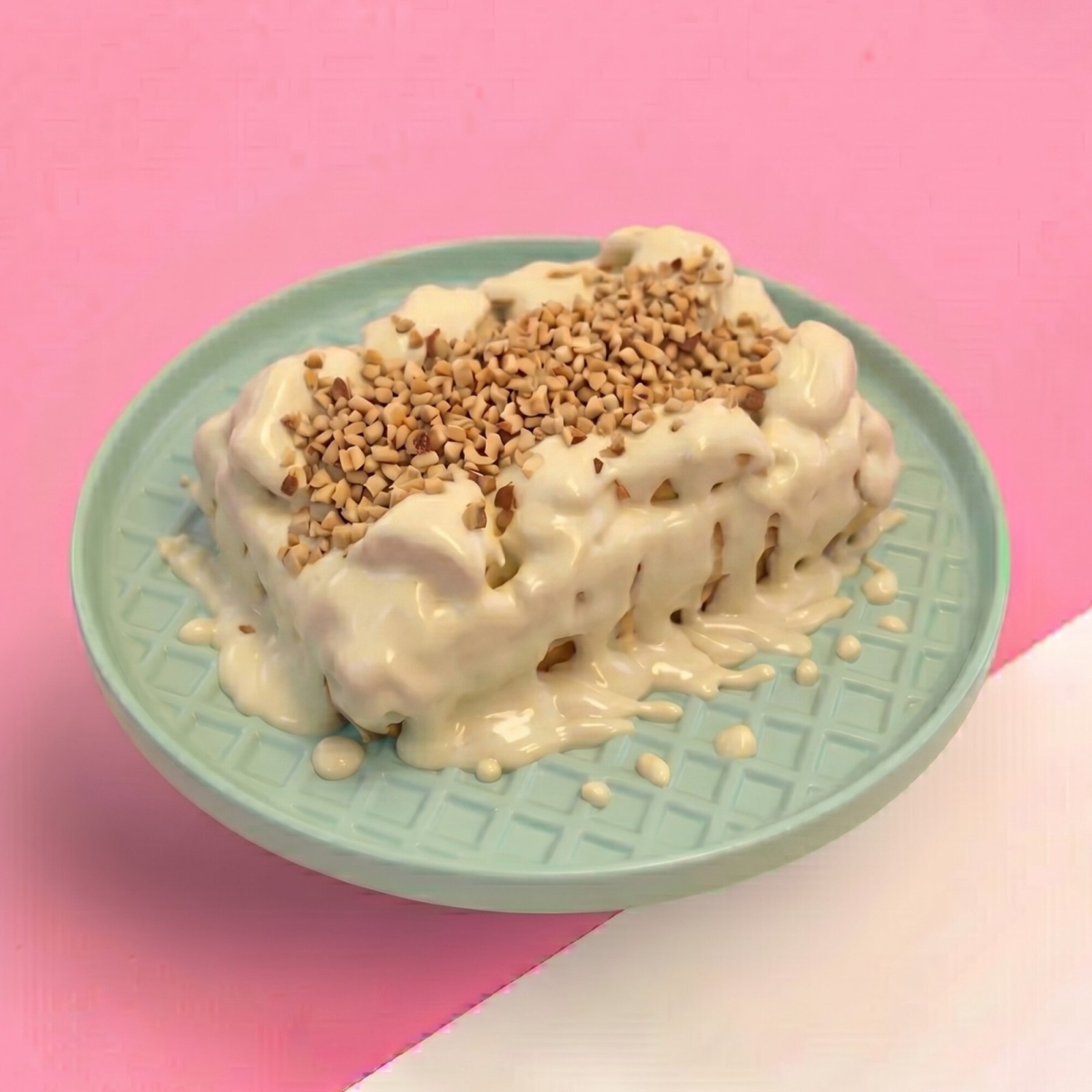 Beyaz Çikolatalı Çilekli Waffle (Büyük)